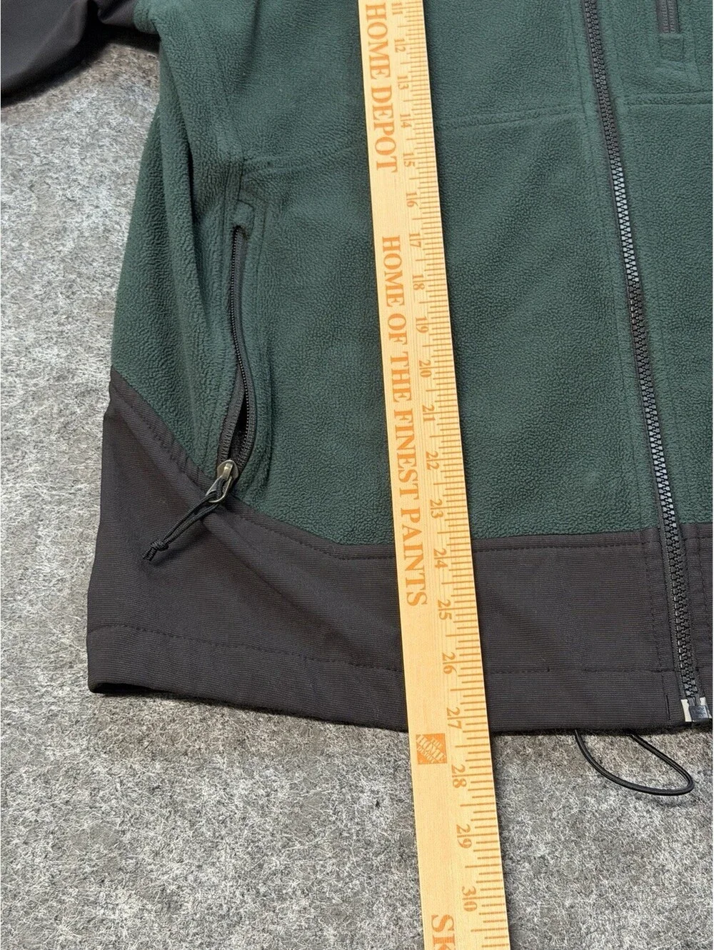 North Face Men’s Windstopper Fleece Soft Shell Jacket Medium Green Black